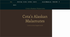 Desktop Screenshot of cotasmalamutes.com