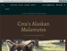 Tablet Screenshot of cotasmalamutes.com